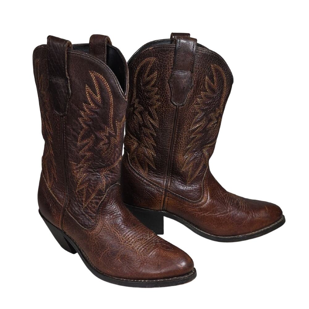 Masterson Boot Co. Brown Leather Western Cowboy Boots Womens Size 9.5